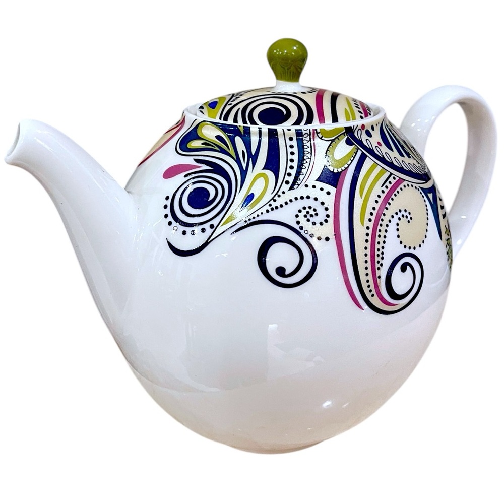 Colorful Denby Monsoon Cosmic Fine China England Teapot ~ A Rare Vintage Gem - Picture 11 of 16
